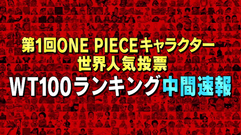第1回 One Pieceキャラクター世界人気投票 World Top 100 中間結果 1位 100位 遊戯王 ドラゴンボール通販予約情報局