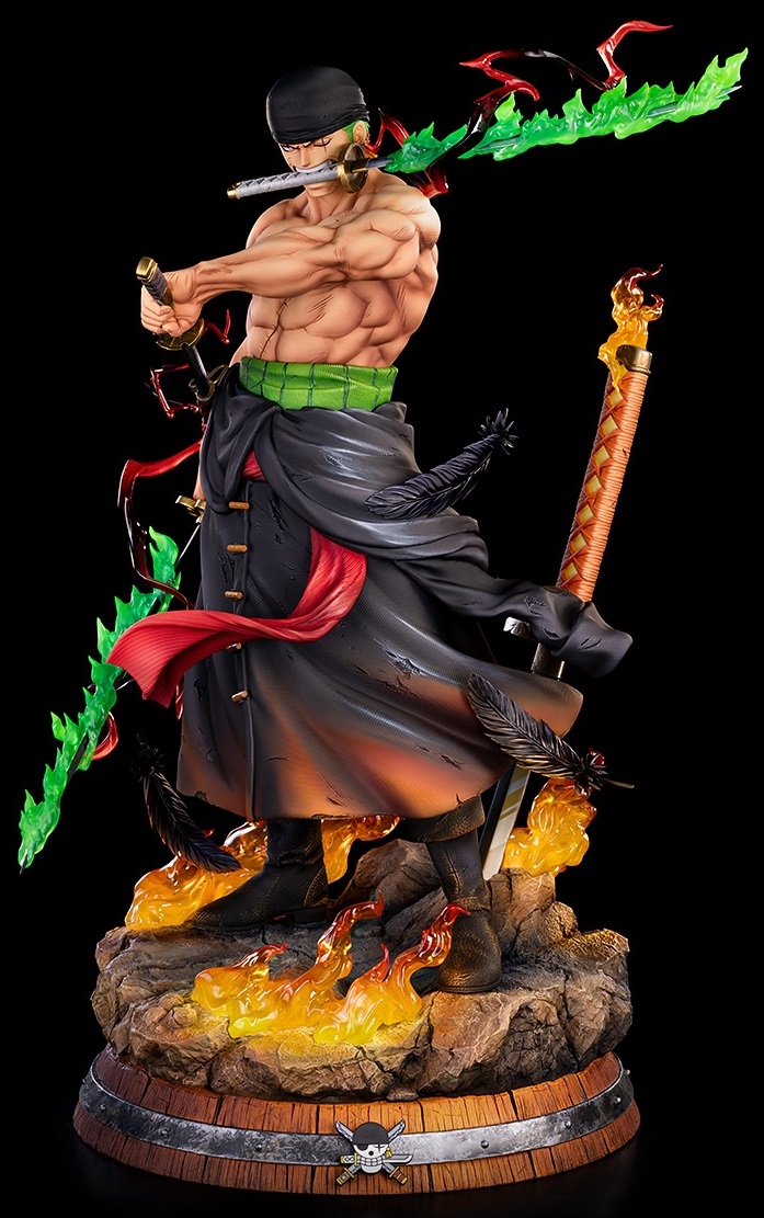 【2個セットイラストカード付】onepiece ゾロ　クマモトダブルフィギュア 2個セットイラストカード付】onepiece ゾロ クマモトダブル