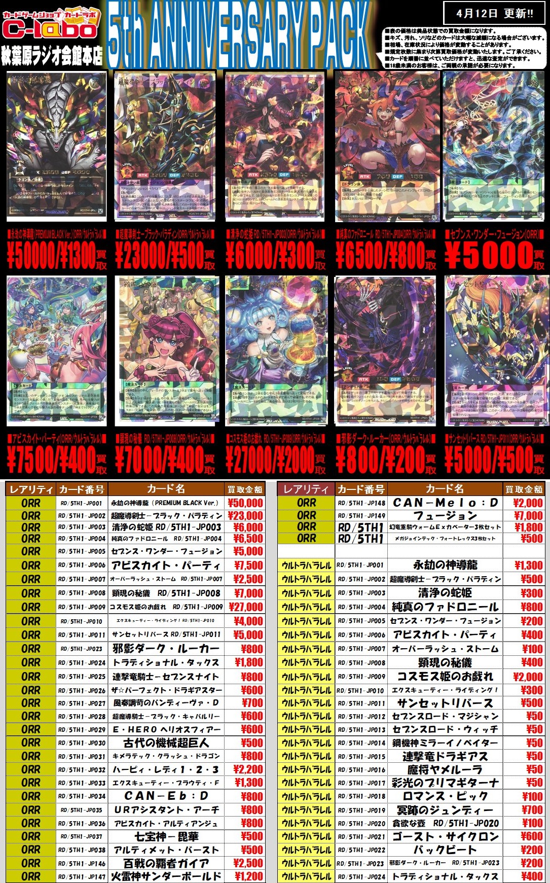 永劫の神導龍(OverRush/PREMIUM BLACK Ver.)(RD/5TH1-JP001