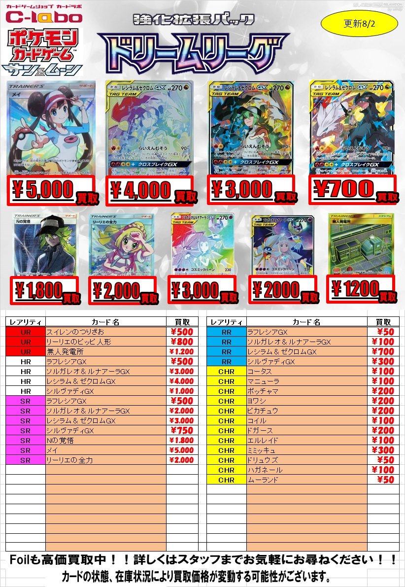 ドリームリーグ メイ Sr レシラム ゼクロムgx Hr 初動 買取相場 店頭 ネット ポケカ ポケモンカードゲーム 15 00時点 遊戯王 ドラゴンボール通販予約情報局 ドリームリーグ メイ Sr レシラム ゼクロムgx Hr 初動 買取相場 店頭 ネット ポケカ ポケモンカードゲーム 15 00時点 遊戯王 ドラゴンボール通販予約情報局