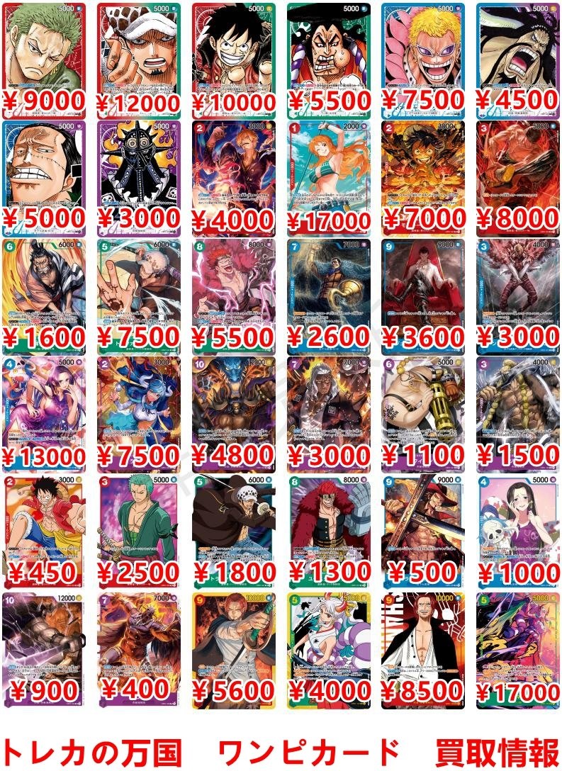 ONE PIECEカードゲーム ROMANCE DAWN 現在のメルカリ・買取相場 (前回