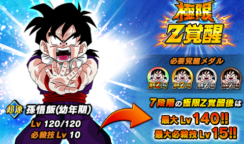 ドッカンバトル 極限Z覚醒『仲間を守る力 孫悟飯(幼年期)』各スキル