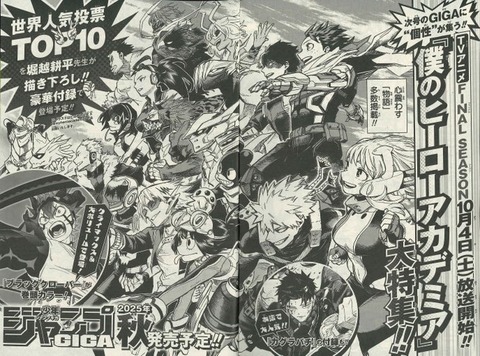 僕のヒーローアカデミア 全世界キャラクター人気投票上位10名の堀越