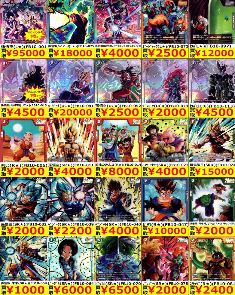 ドラゴンボールフュージョンワールド CROSS FORCE 発売2日目のメルカリ