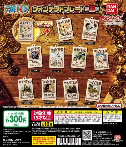 ワンピース ウォンテッドプレート第五弾【台紙画像 追加】10月中旬発売