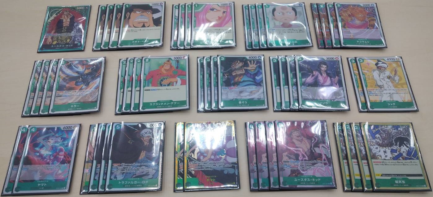 ONEPIECEカードゲーム CS2022.12 福岡予選 優勝者(緑キッド)＆準