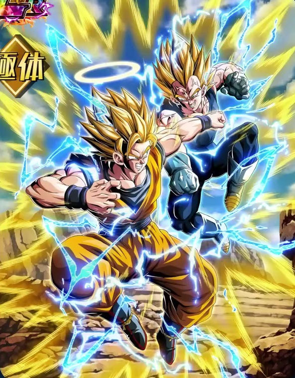 ドッカンバトル 新LR『魔人ベジータ+超サイヤ人2孫悟空(天使)』各