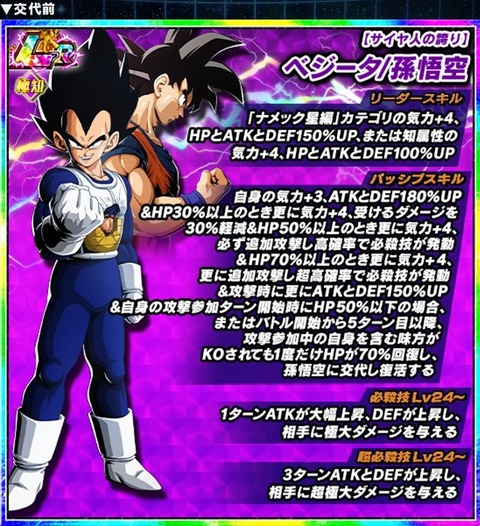 ドッカンバトル LR極限Z覚醒『進退窮まる闘い クリリン&孫悟飯