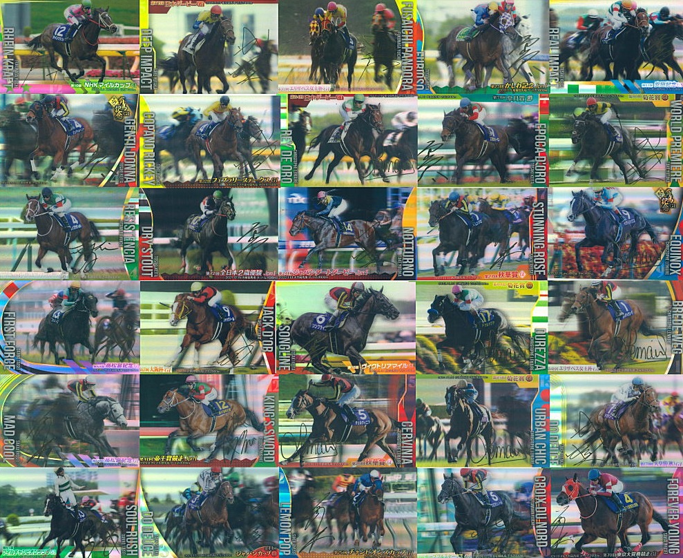 み*く様 レア　全部サイン入り　サラブレッドホースコレクションツインウエハース み*く様 レア 全部サイン入り サラブレッドホースコレクションツイン