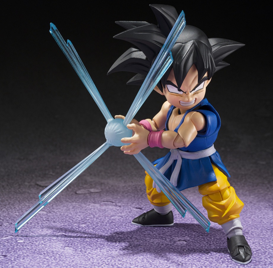 未使用・ドラゴンボールＧＴ[悟空じいちゃんと神龍フィギア] 究極ドラゴンボールにより小さくなった姿の「孫悟空-GT-」がS.H.