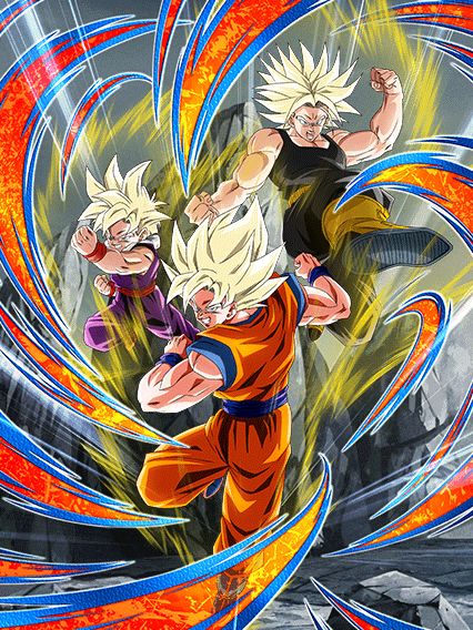 ドラゴンボールZ スーパーバトル 353 合体!!! 超サイヤ人パワー!!! ドッカンバトル 新LR『燃えるパワーの超激戦 SS孫悟空＆SS孫悟飯(少年
