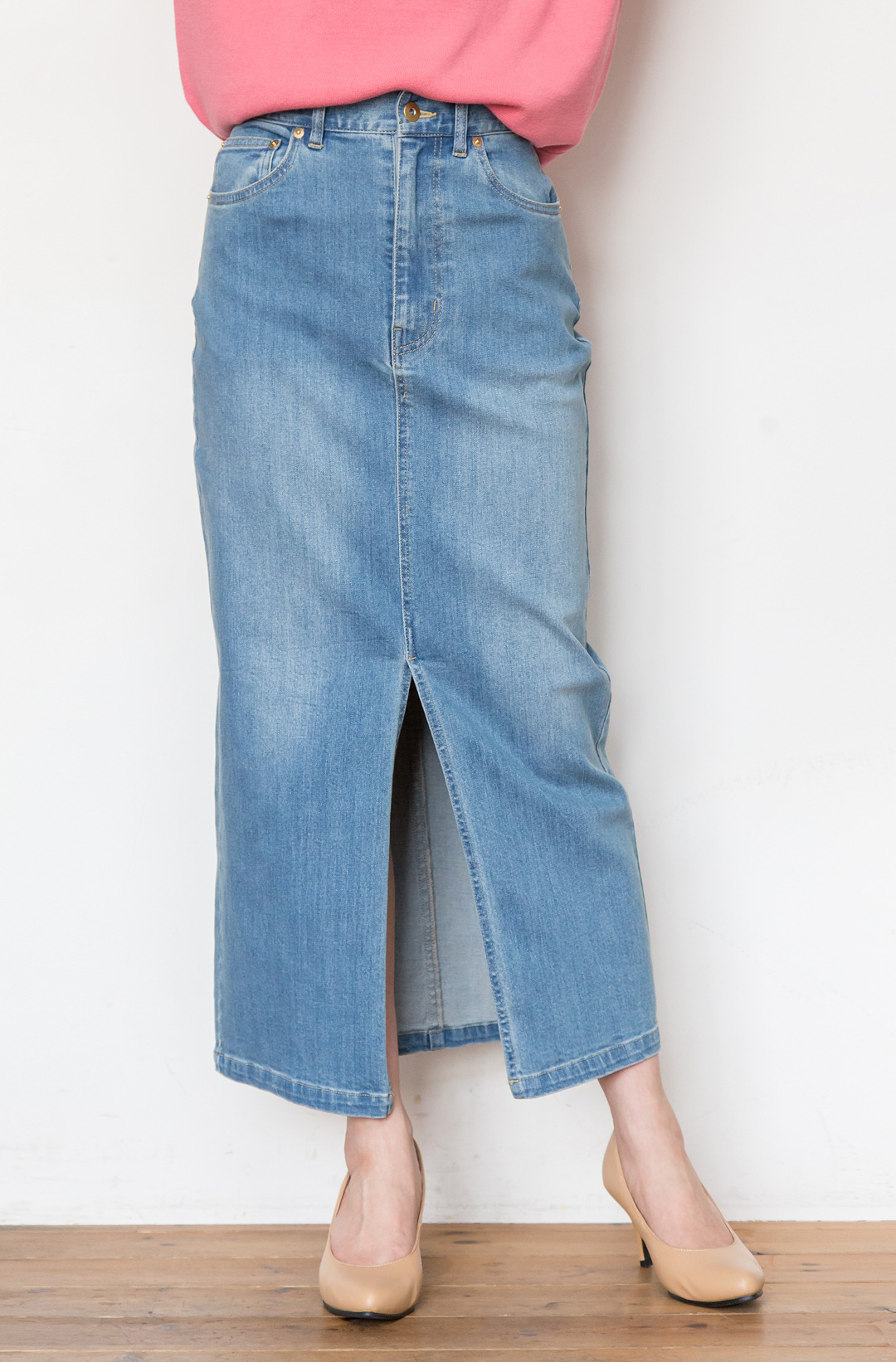 Osmosis オズモーシスデニムタイトロングスカート Mellow Blog