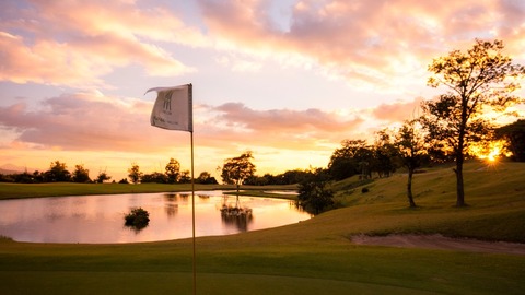 【メローウッド】ゴルフコース夕焼け