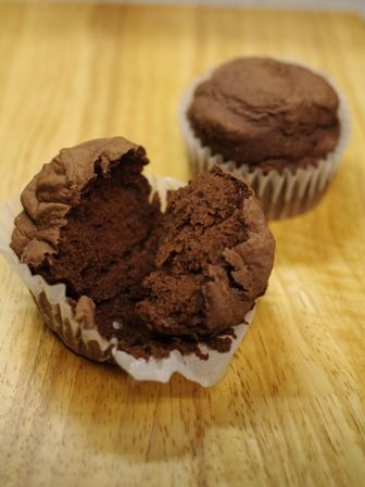 アレルギー対応のチョコレートケーキ パン用米粉で作ったもの
