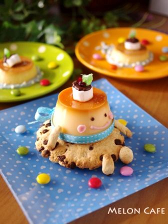 プリンちゃんとおかあさんのキャラおやつ用オーブンで焼くカスタードプリン00