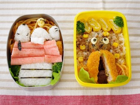 スヌーピーとセミのお弁当