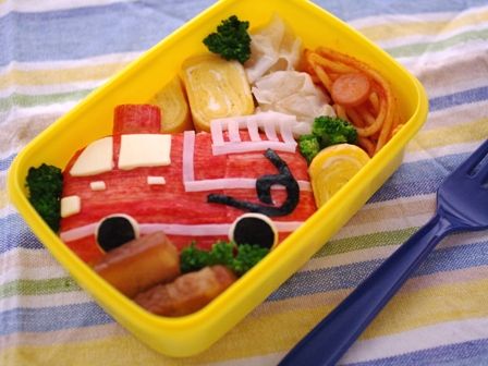 消防車のキャラ弁当