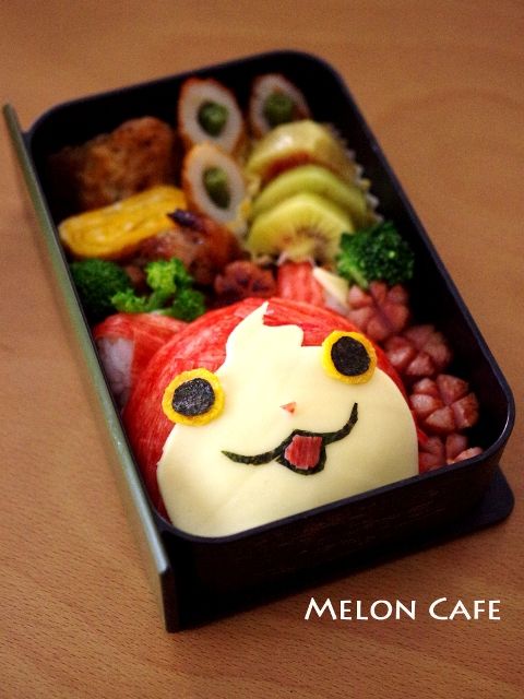 ジバニャンのキャラ弁当3Dおにぎり00a