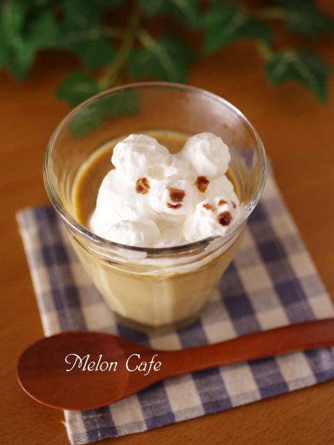 レンジで簡単カフェオレプリン