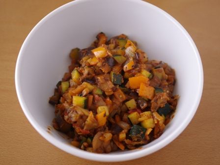 鶏肉のポワレ野菜たっぷりラタトュユ添え05
