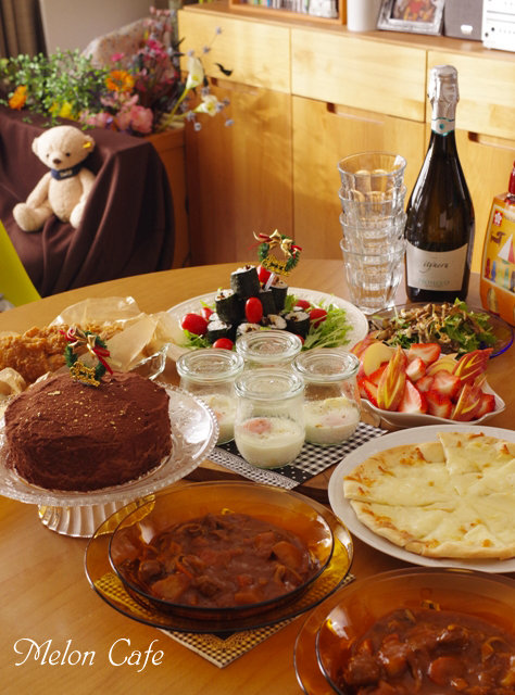 クリスマスイブのごはん20161224a