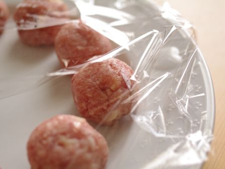 レンジでひき肉とりんごの肉団子03