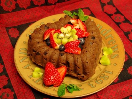 ダブルショコラのハートケーキ