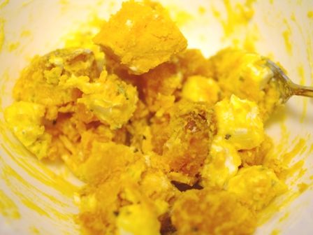 かぼちゃとクリームチーズの簡単おつまみサラダ01