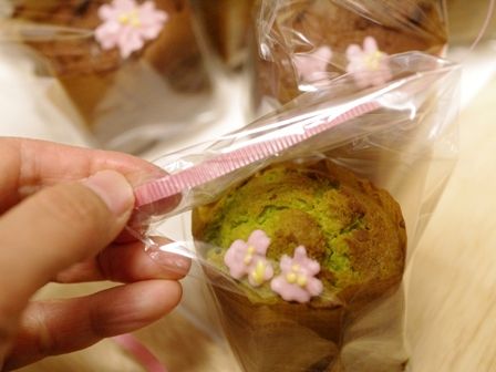 春の花カップケーキ抹茶とチョコ03