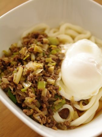 元気いっぱい☆塩麹のネギそぼろ(ぶっかけうどん)01