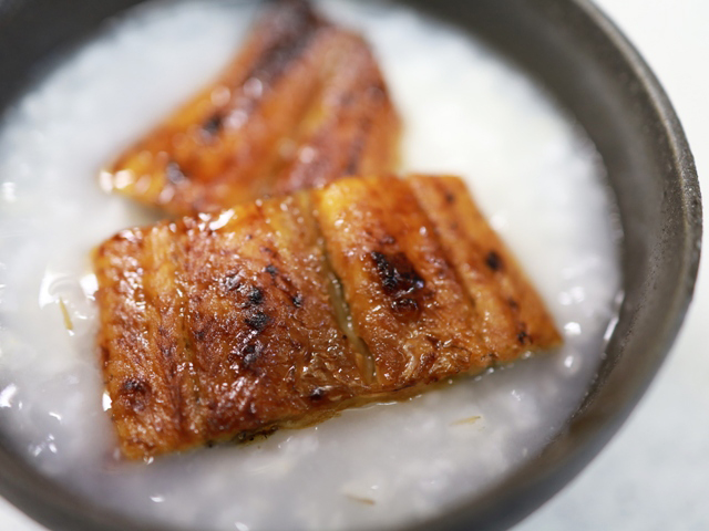 もち麦おかゆとうなぎの食卓05