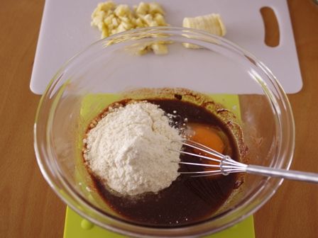 ホットケーキミックスでつくるチョコバナナパウンドのケーキ02