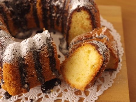 バレンタインのチョコレートとバニラのハートケーキ00