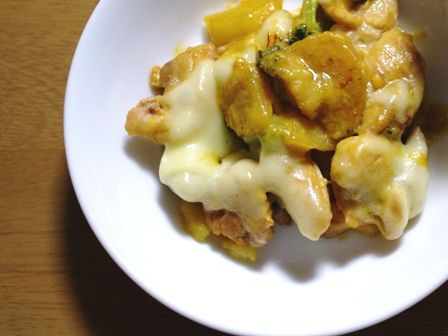 鶏肉のみそチーズ焼きサフラン使用