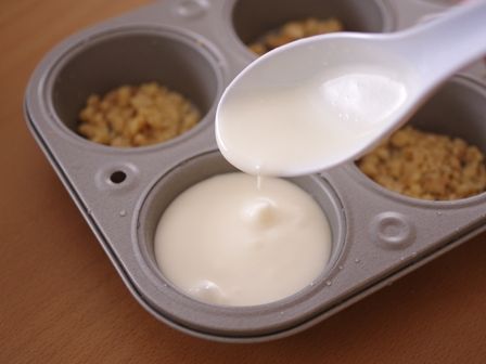 牛乳とヨーグルトでつくるくるみ入り簡単チーズケーキ06