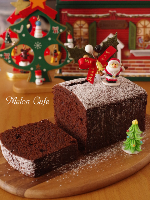 ホットケーキミックスでクリスマスのチョコレートケーキ