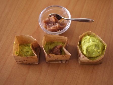 マロンペーストでつくる抹茶のカップケーキ02
