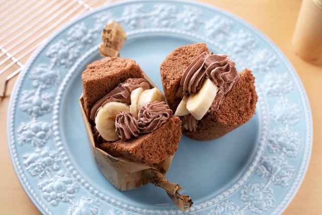 レンジで簡単バナナシフォンケーキレシピ_ブログ