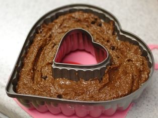 ダブルショコラのハートケーキa
