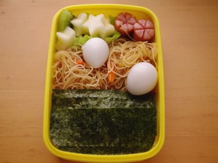 ハロウィンのオバケ&コウモリ弁当02