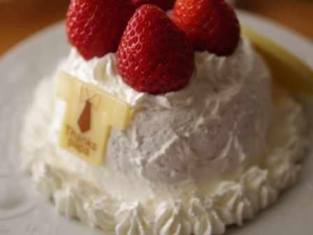 レンジでショートケーキ