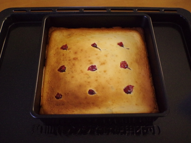 ホットケーキミックスで桜のチーズケーキ06