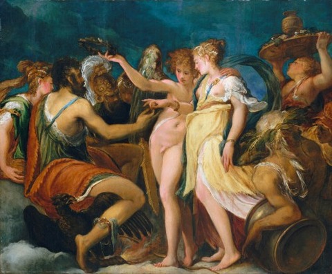 Andrea Schiavone (Andrea Meldola) 1550 Marriage