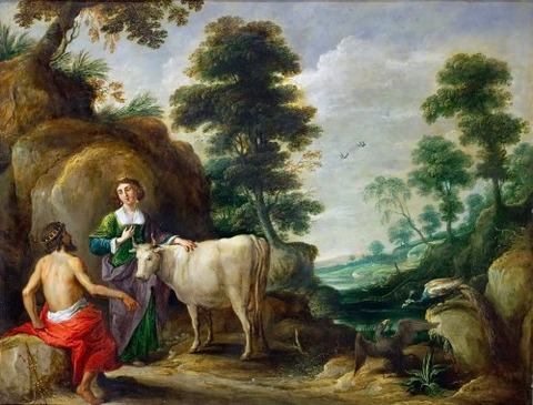 David Teniers I - Io cow, is handed to Juno by Jupiter 1638