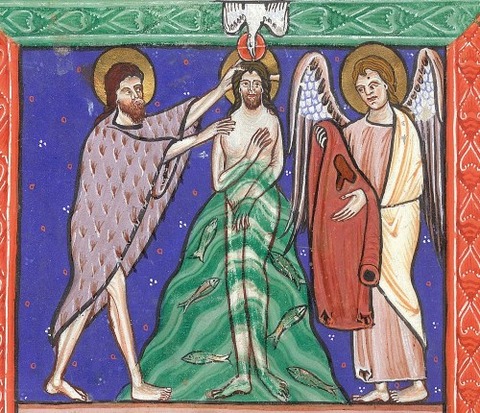 Baptism of Christ, BL Arundel England, 13th