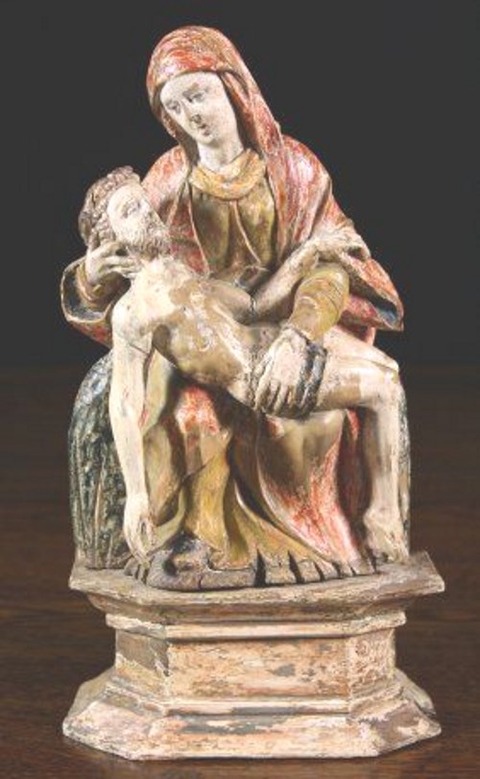 16-17th Century Polychrome Pieta