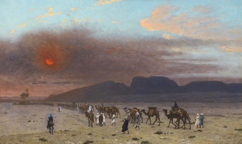 Jean-Léon Gérôme CARAVANE DANS LE DESERT