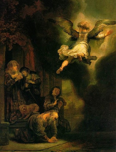 The Angel Raphael Leaving Tobit and his Family 1637