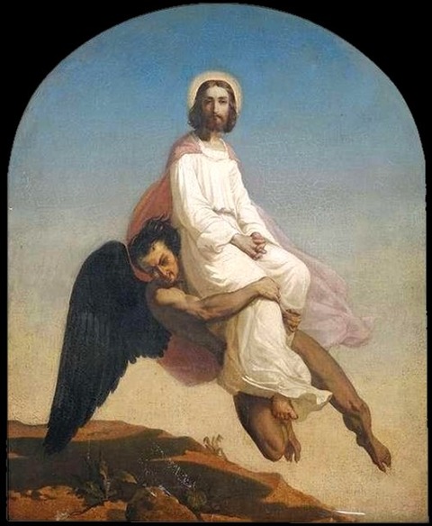 Anselm Feuerbach - Temptation of Christ, 1857