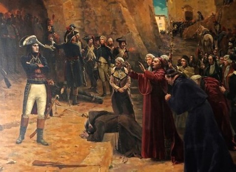 Napoleon at revolt of Pavia in 1796 19th